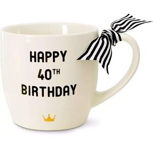 Pavilion Gift Company 40th Birthday Stoneware Mug, 12-Ounce Capacity New